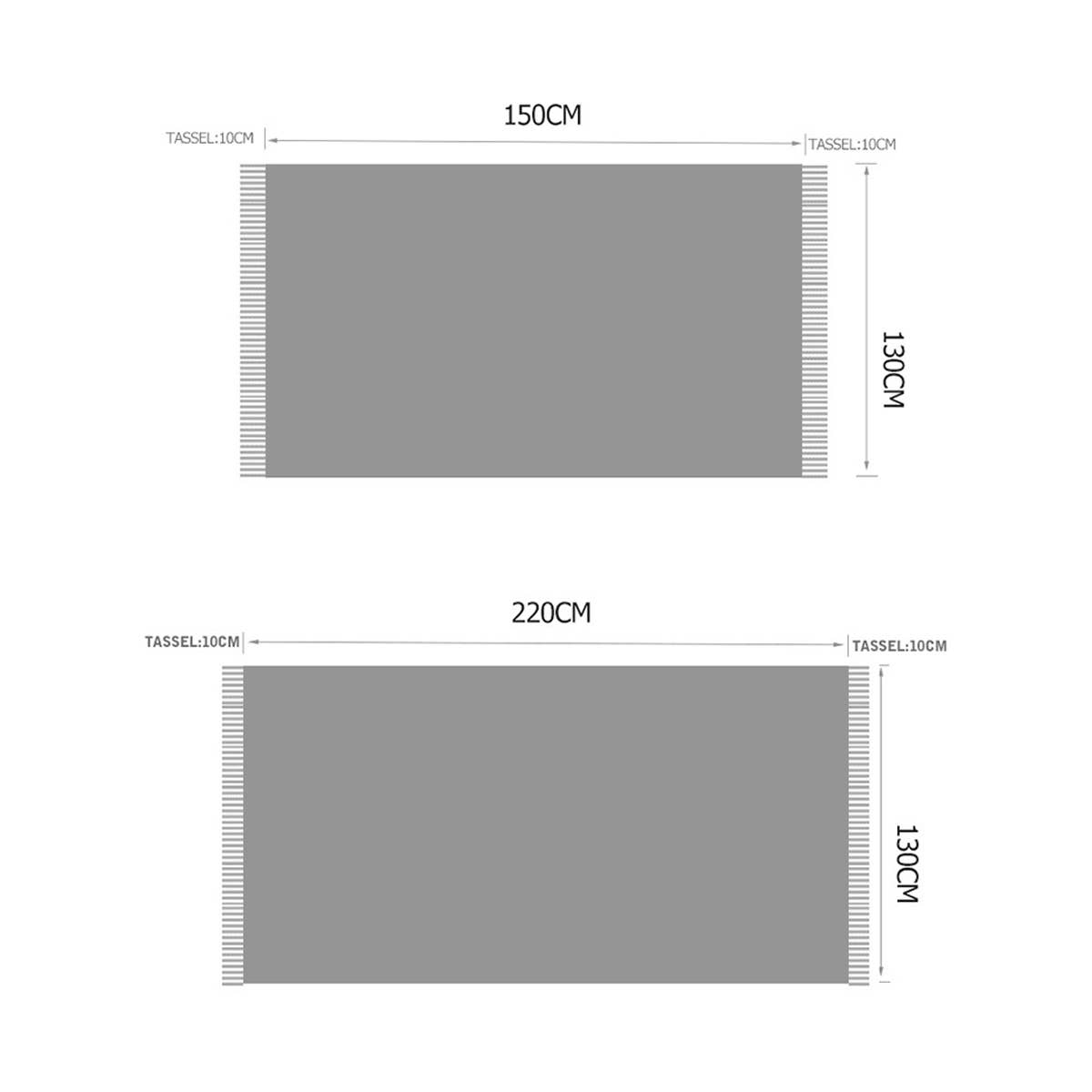 LIGHTWEIGHT COZY WOVEN BLANKET WITH TASSELS