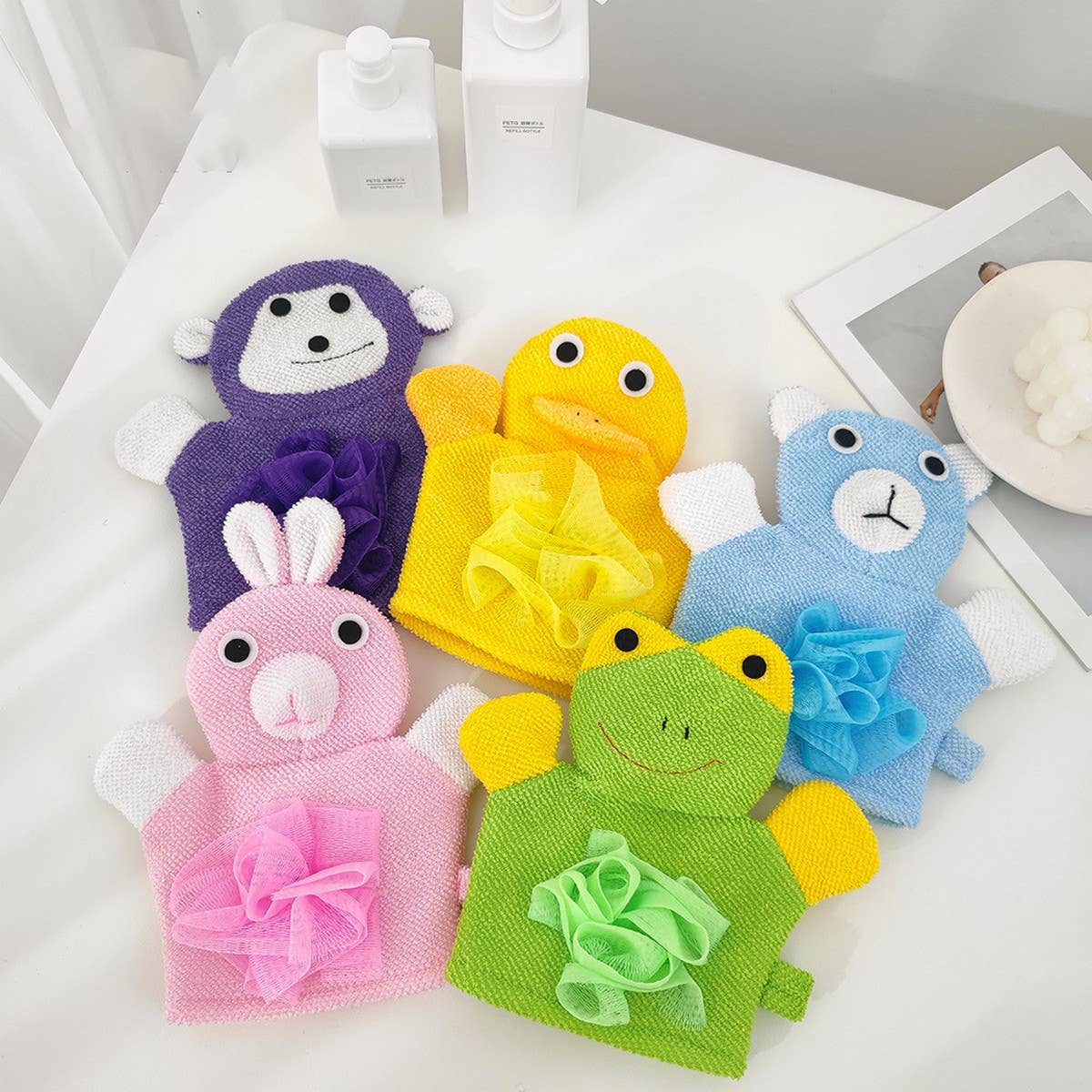 BATH POUF BATH TOWEL COTTON CARTOON SOFT BATH BALL_CWMM3361