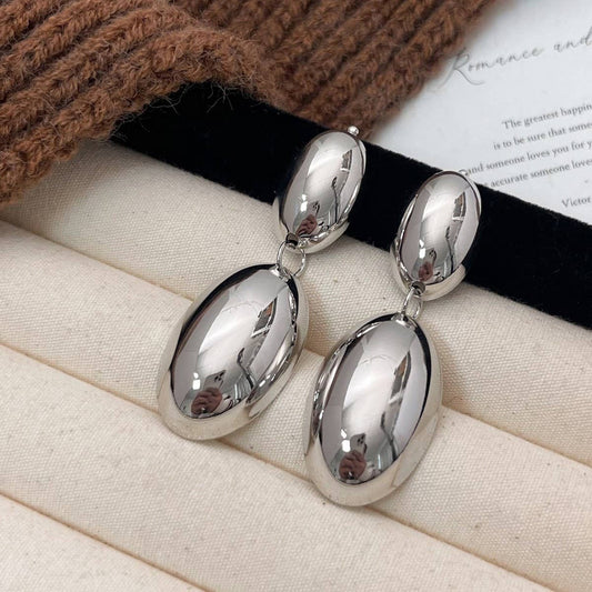 NICHE HIGH-END DESIGN PHOTOSENSITIVE OVAL EARRINGS_CWAJE3141