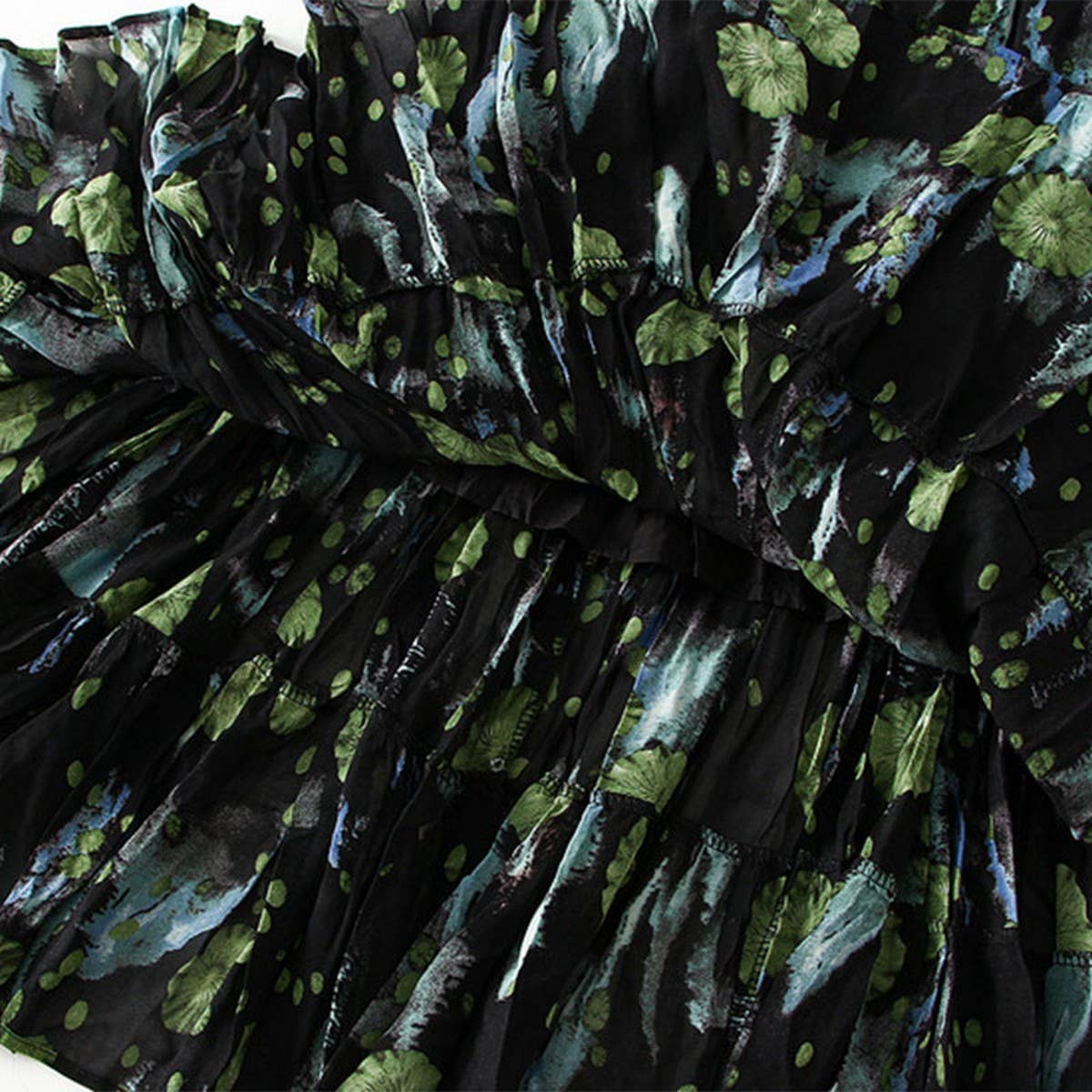 Vintage Floral High-Waist A-Line Flared Skirt