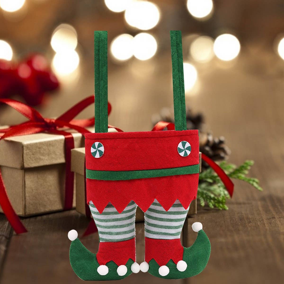 CWMM1750_Christmas Decorations Elf Gift Bag Fun Candy Bag