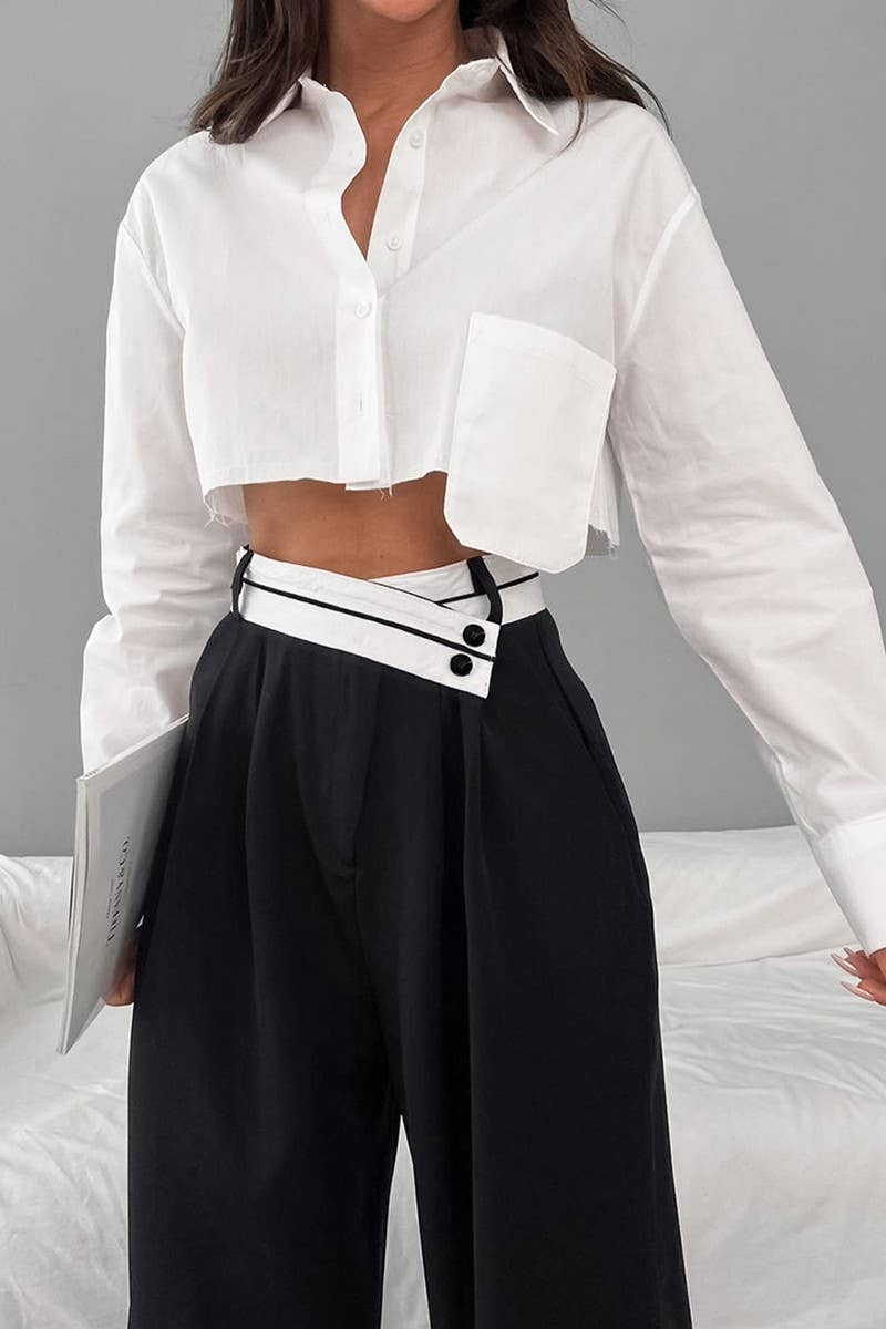 CWBLP1720_HIGH-WAISTED WIDE-LEG BLACK SUIT TROUSERS