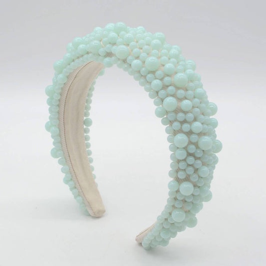 WOMAN FASHION HANDMADE PEARL HAIR HOOP_CWAHA0354
