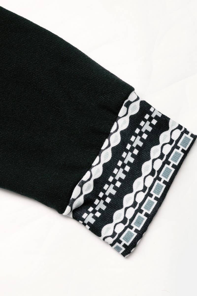 CWDSD7298_CASUAL IRREGULAR SWEATSHIRT PATCHWORK DRESS