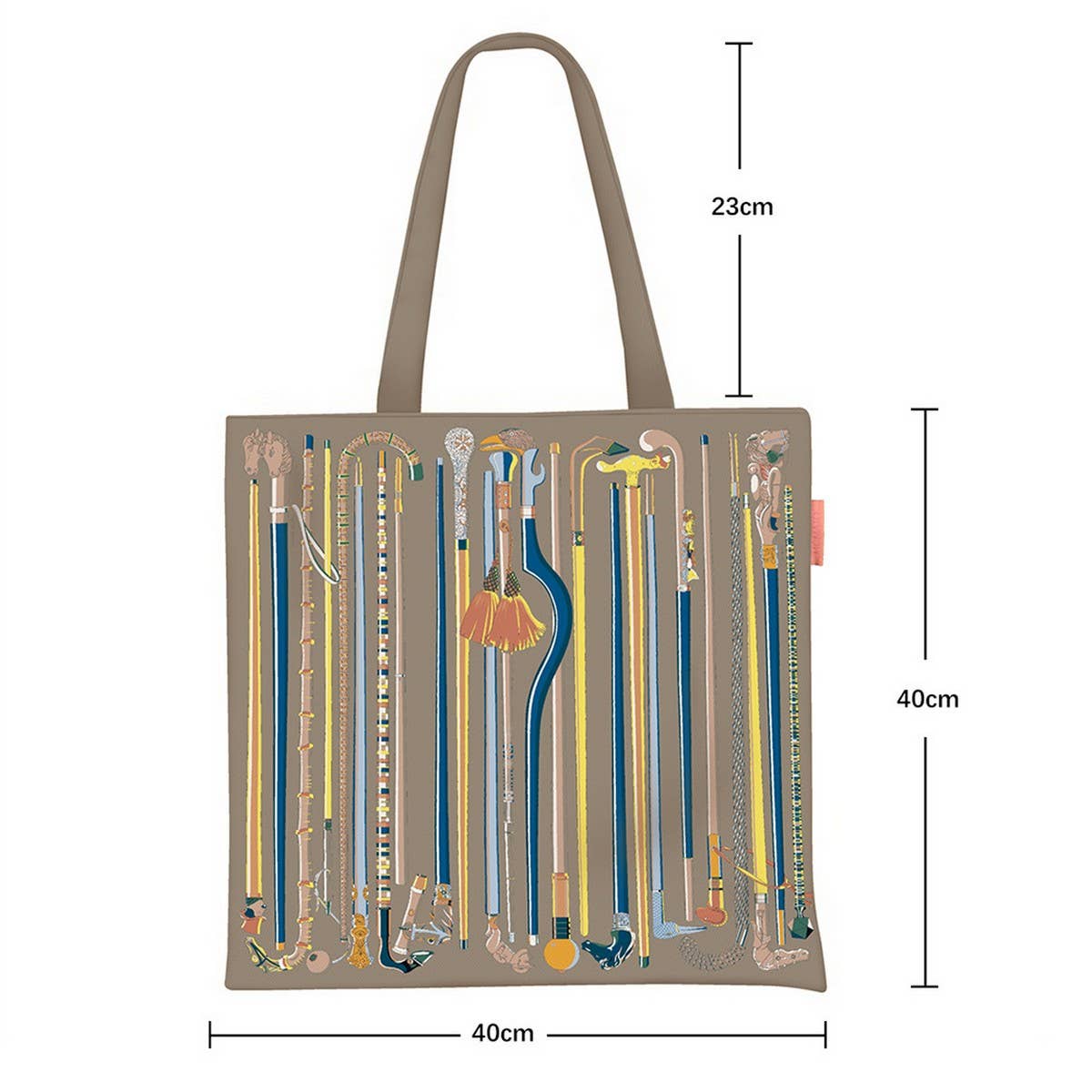 Scepter Print Canvas Tote Bag for Women_CWAB5131