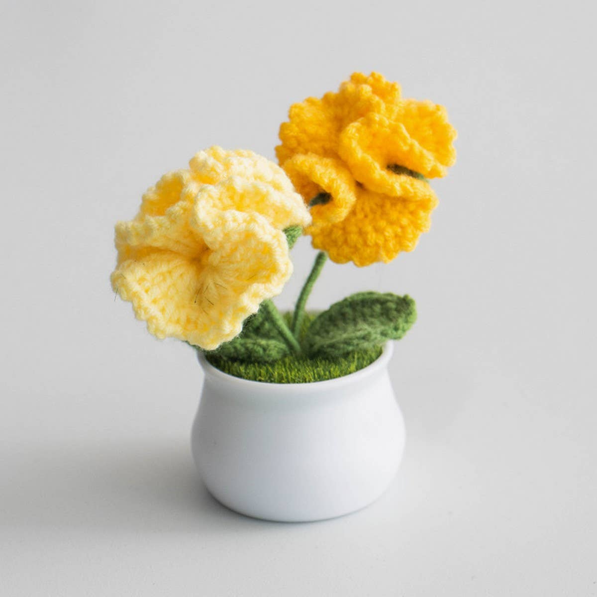 CWMM9282_HAND-KNITTED DOUBLE-HEADED CARNATION POTTED PLANT
