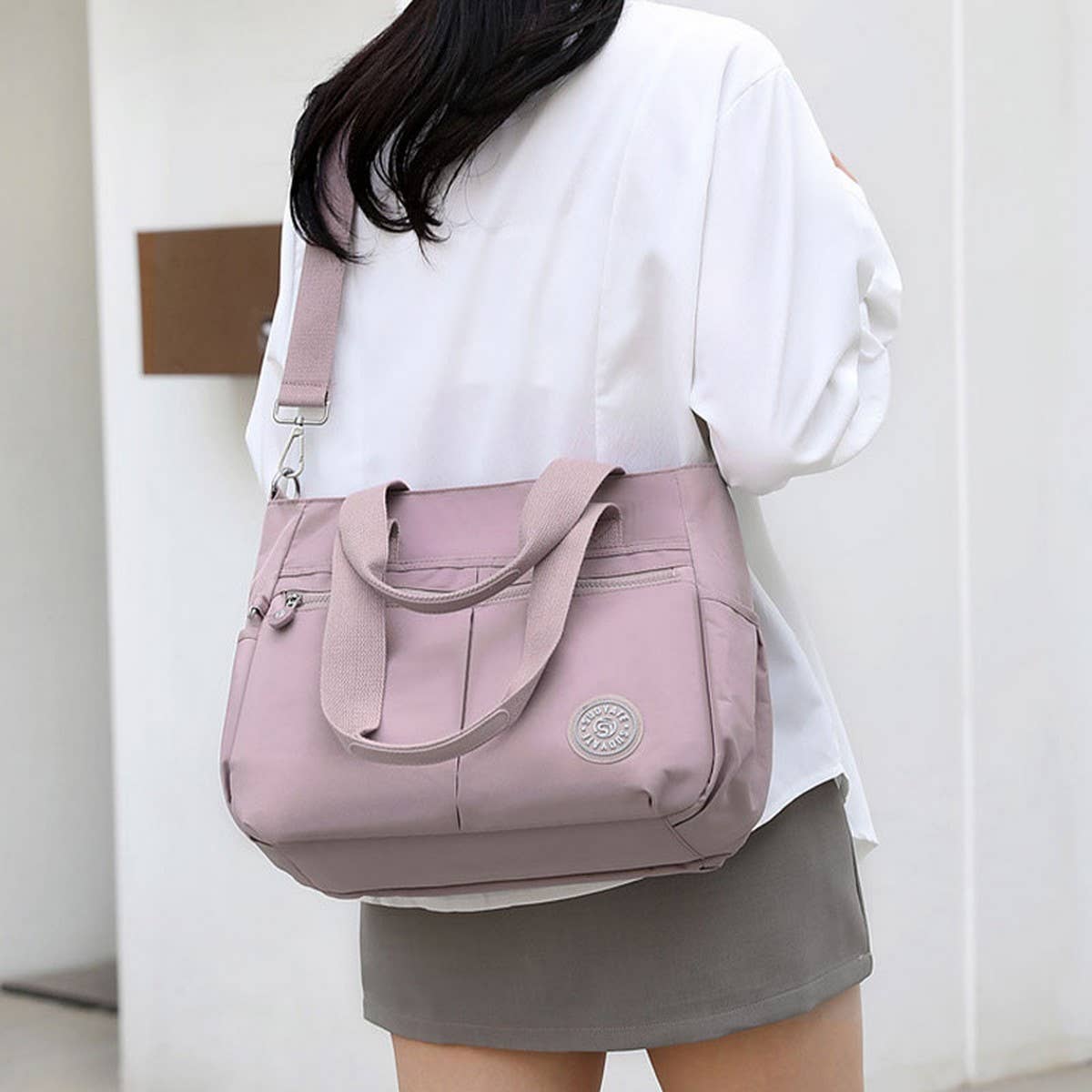 NYLON FABRIC HANDBAG TREND SHOULDER MESSENGER BAG_CWASC1785