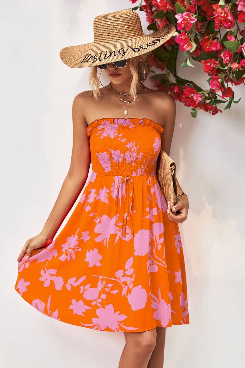 CWDSD7116_EUROPEAN AND AMERICAN PRINTED ONE-PIECE DRESS