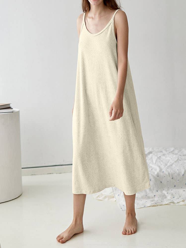 LARGE U-NECK TERRY CLOTH FLUFFY HOME WEAR PAJAMAS