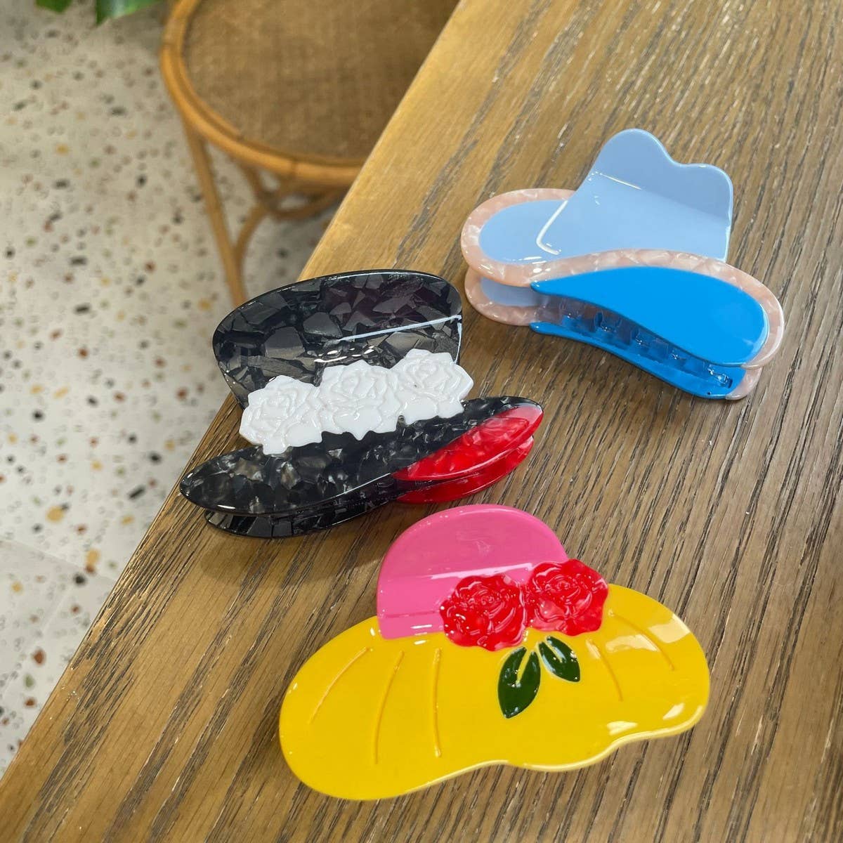 RETROFLOWER HAIR ACCESSORIES HAIR CLAW CLIP FLOWER