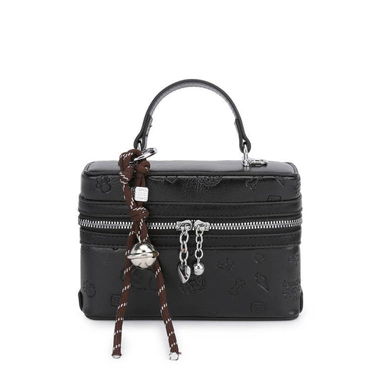 color-blocking versatile single-shoulder box bag