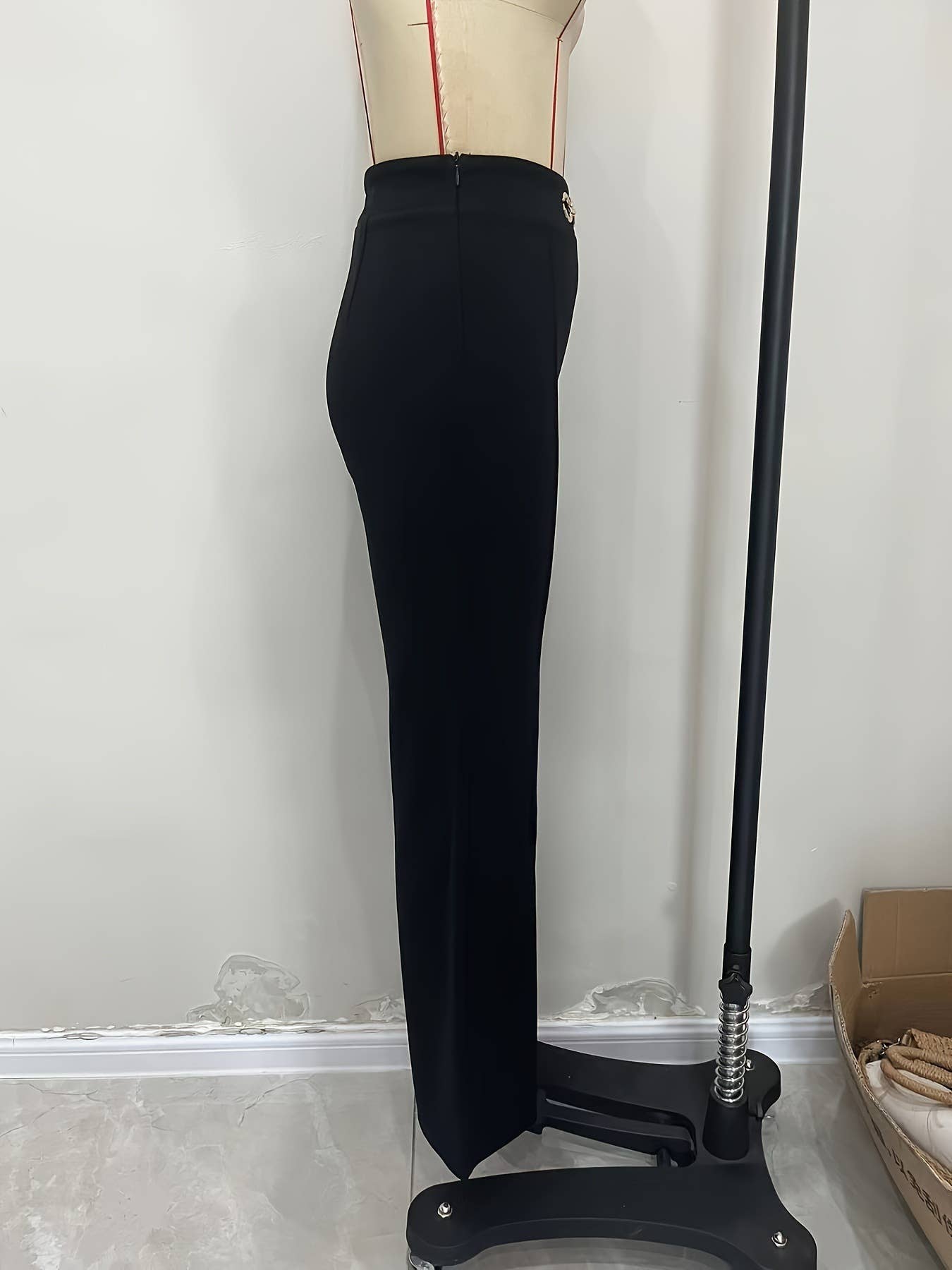 Elegant solid-color fashionable flared pants