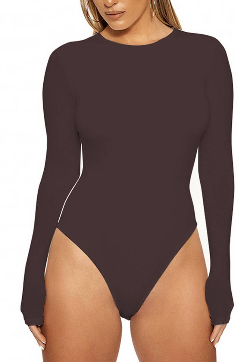 LEISURE RENDER LONG SLEEVED TIGHT JUMPSUIT_CWSJS0464