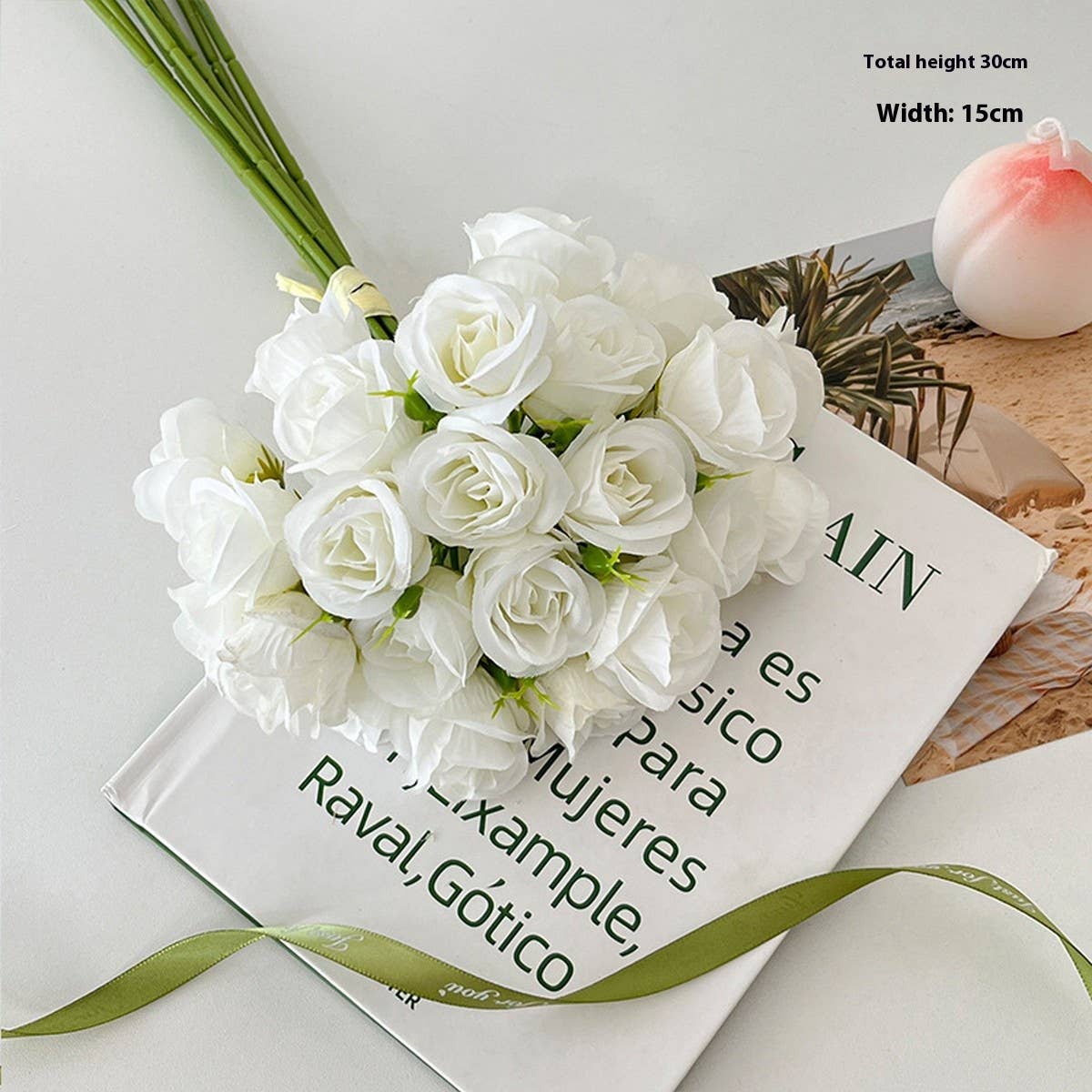 Faux 27-Head Rose Bouquet for Wedding Handheld