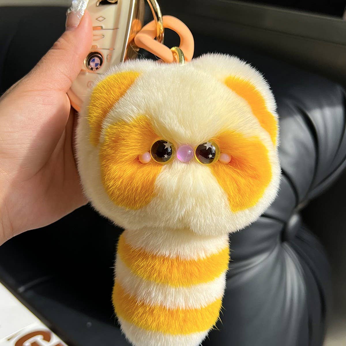 CUTE CHUBBY KITTEN CAR KEYCHAIN PLUSH PENDANT