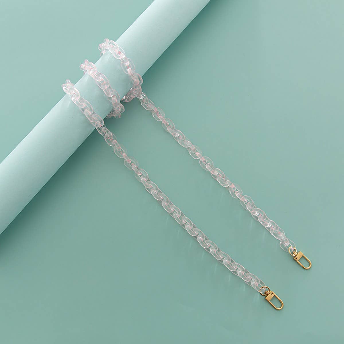 47.24" Jelly Crystal Clear Chain Bags Strap_CWMM5069