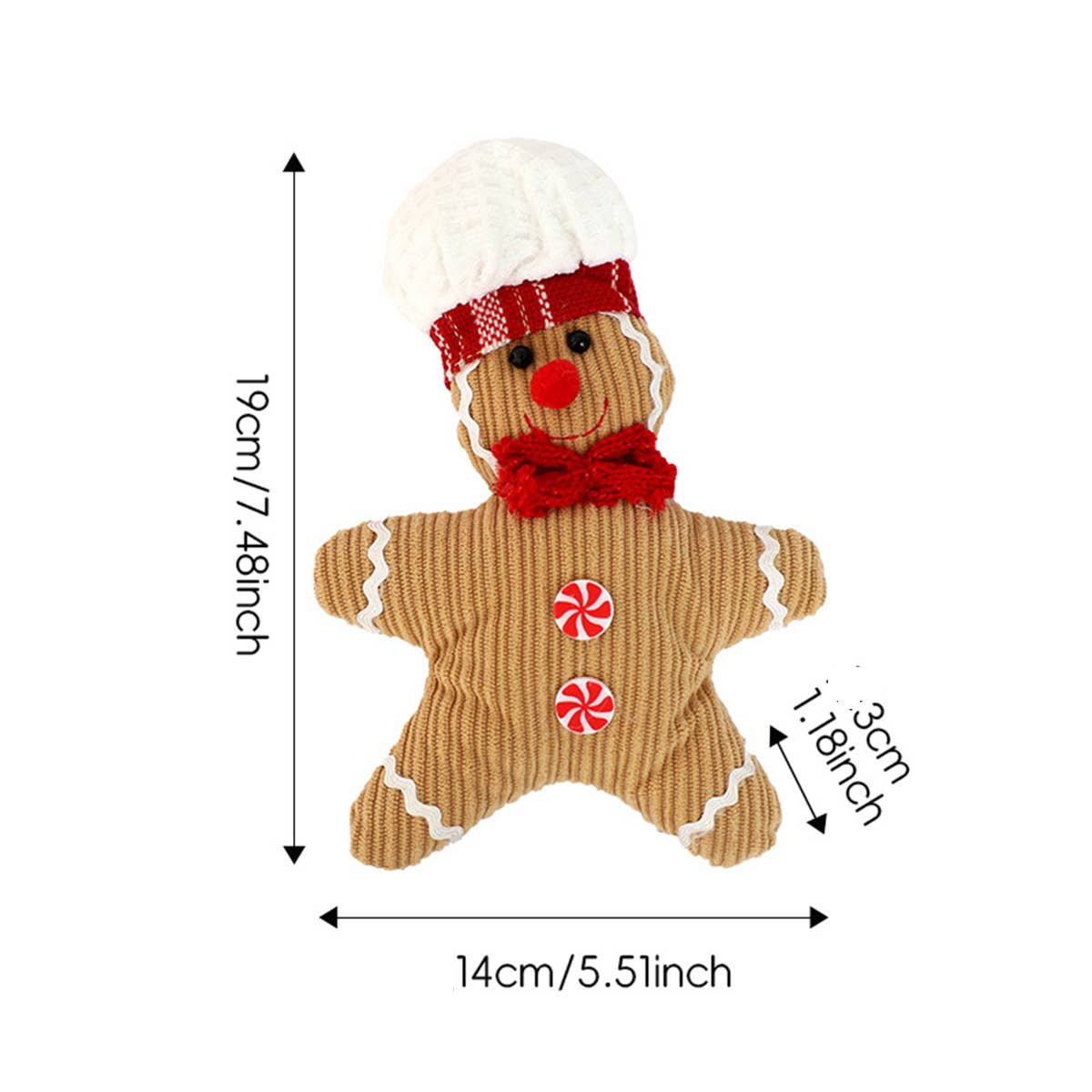 CWMM9403_NEW CHRISTMAS GINGERBREAD MAN DOLL PENDANT