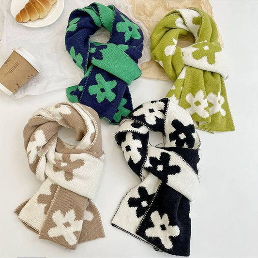 AUTUMN AND WINTER FLORAL PATTERN WARM SCARF_CWASC1246