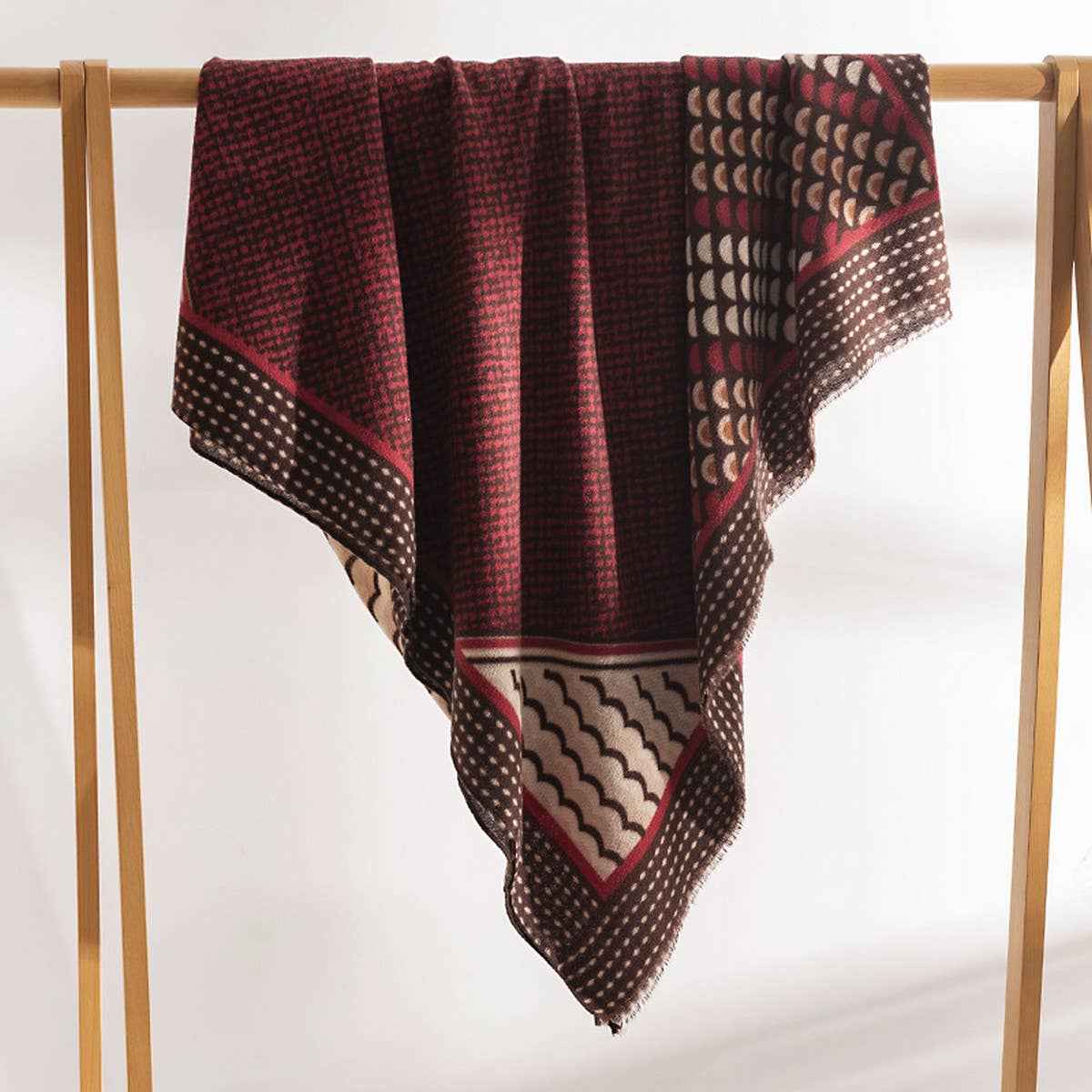 WOMEN RETRO WARM PRINTED SCARF