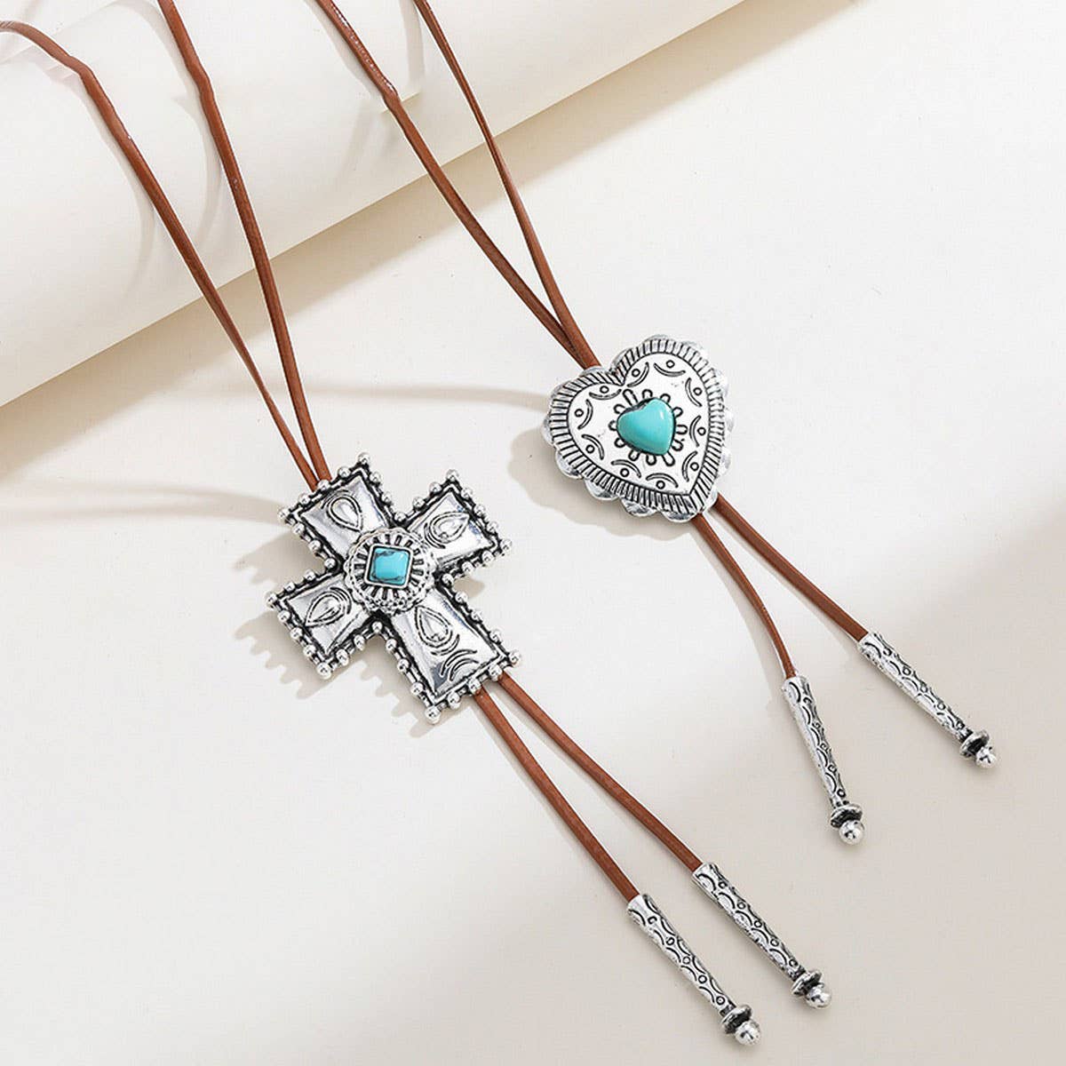 NEW FASHION VINTAGE TURQUOISE CROSS NECKLACE