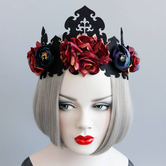 HALLOWEEN SUPPLIES FLOWER WITCH KING CROWN