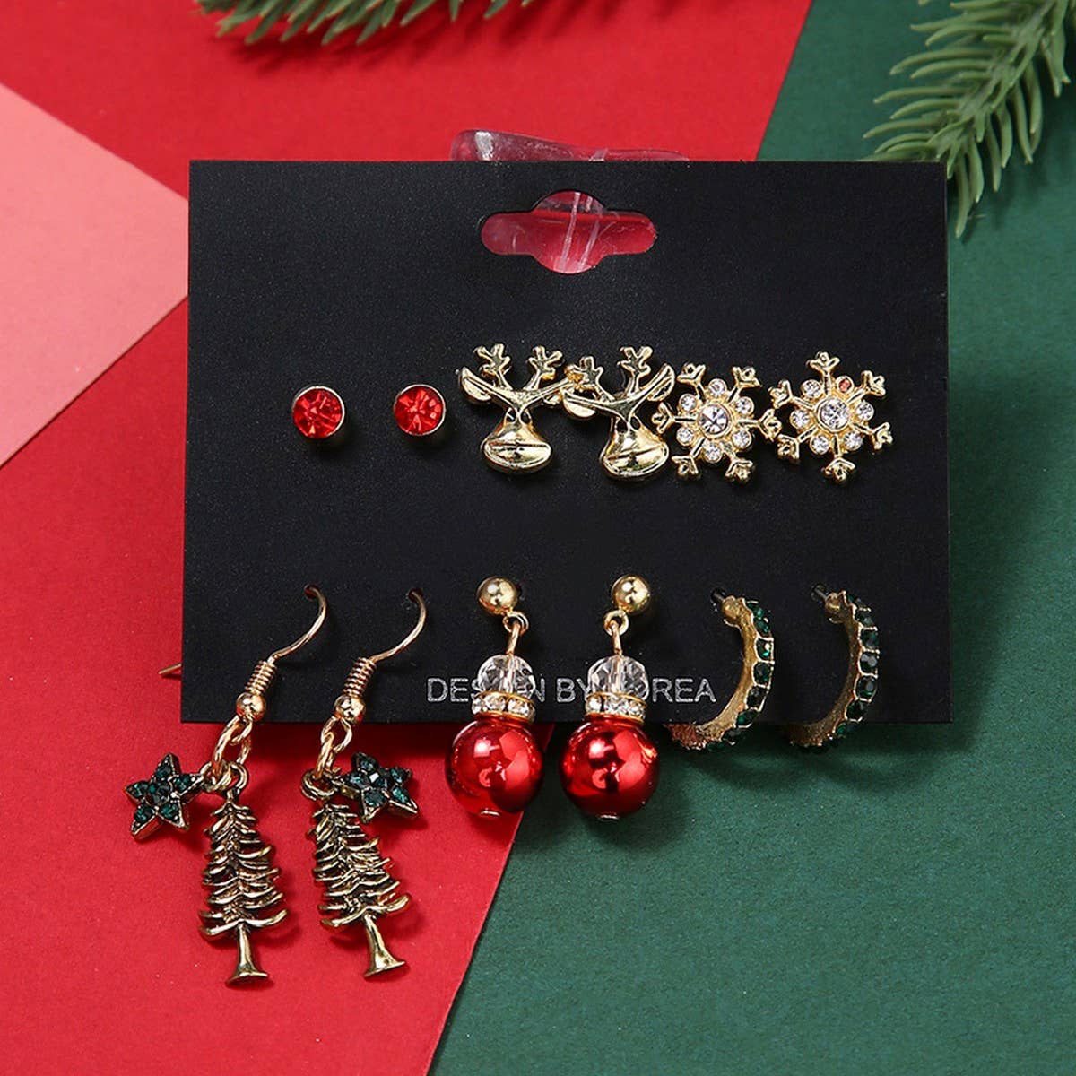 CHRISTMAS FASHION SWEET ALLOY EARRINGS JEWELRY SET