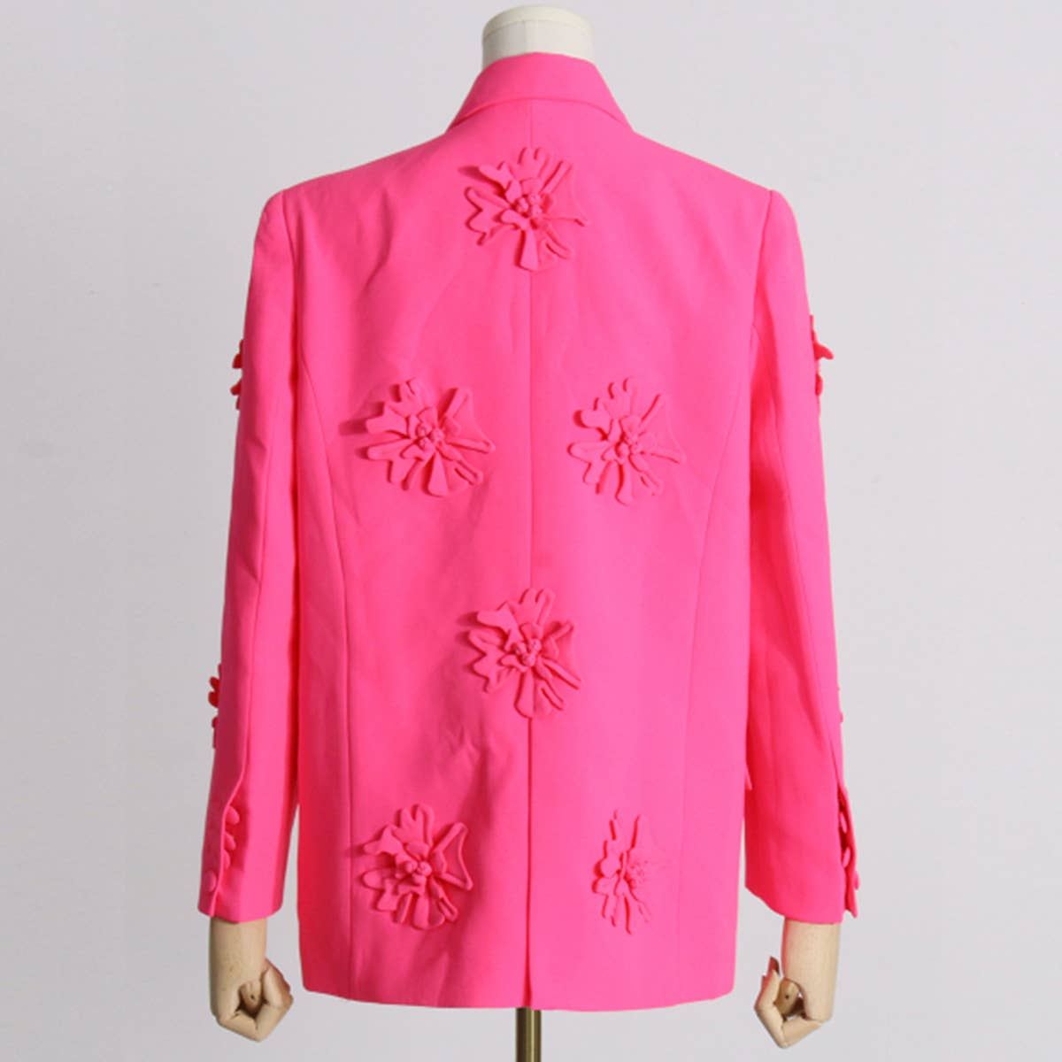 Double-Breasted Floral Blazer & Flare Pants Set