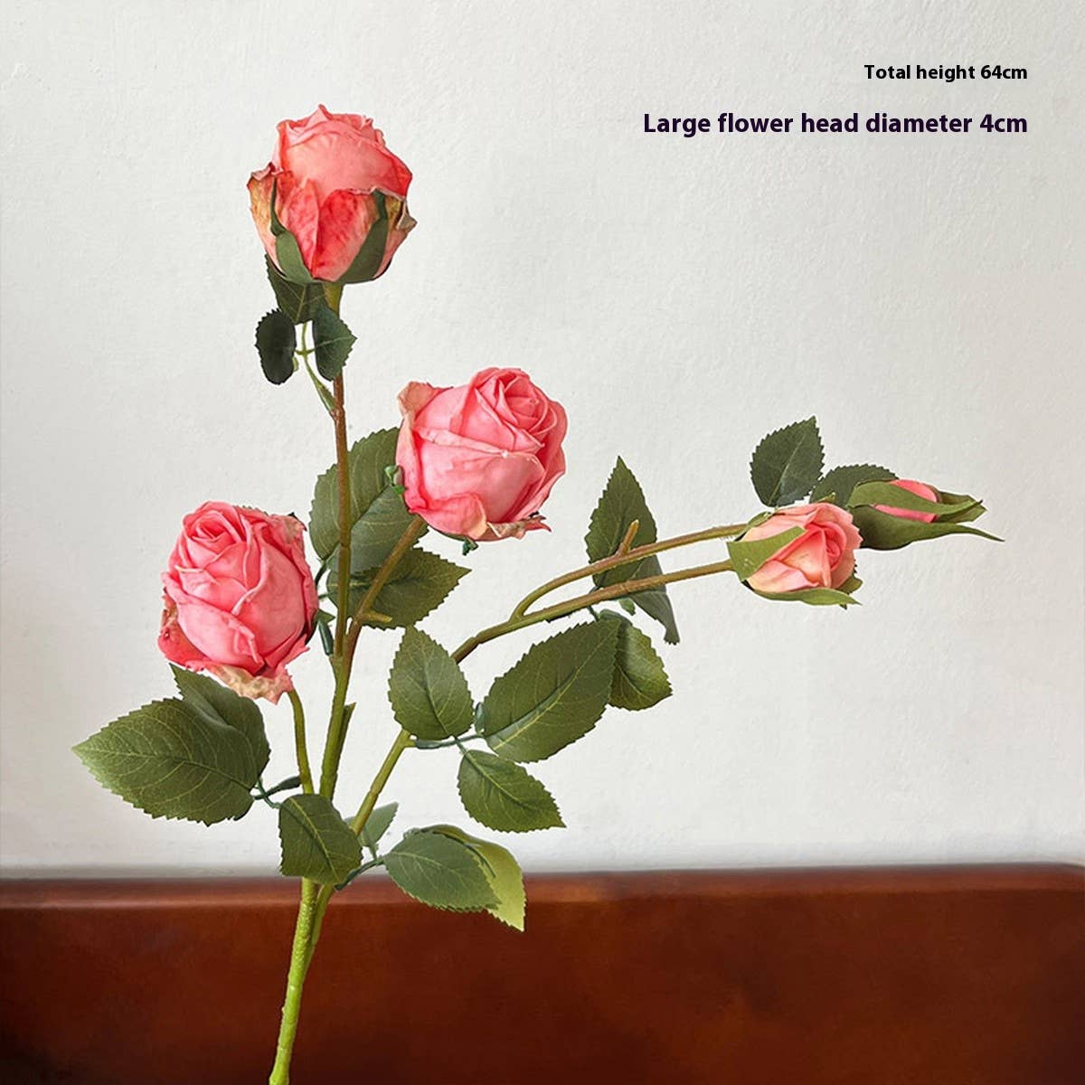 Vintage 5-Head Angora Rose with Burnt Edges