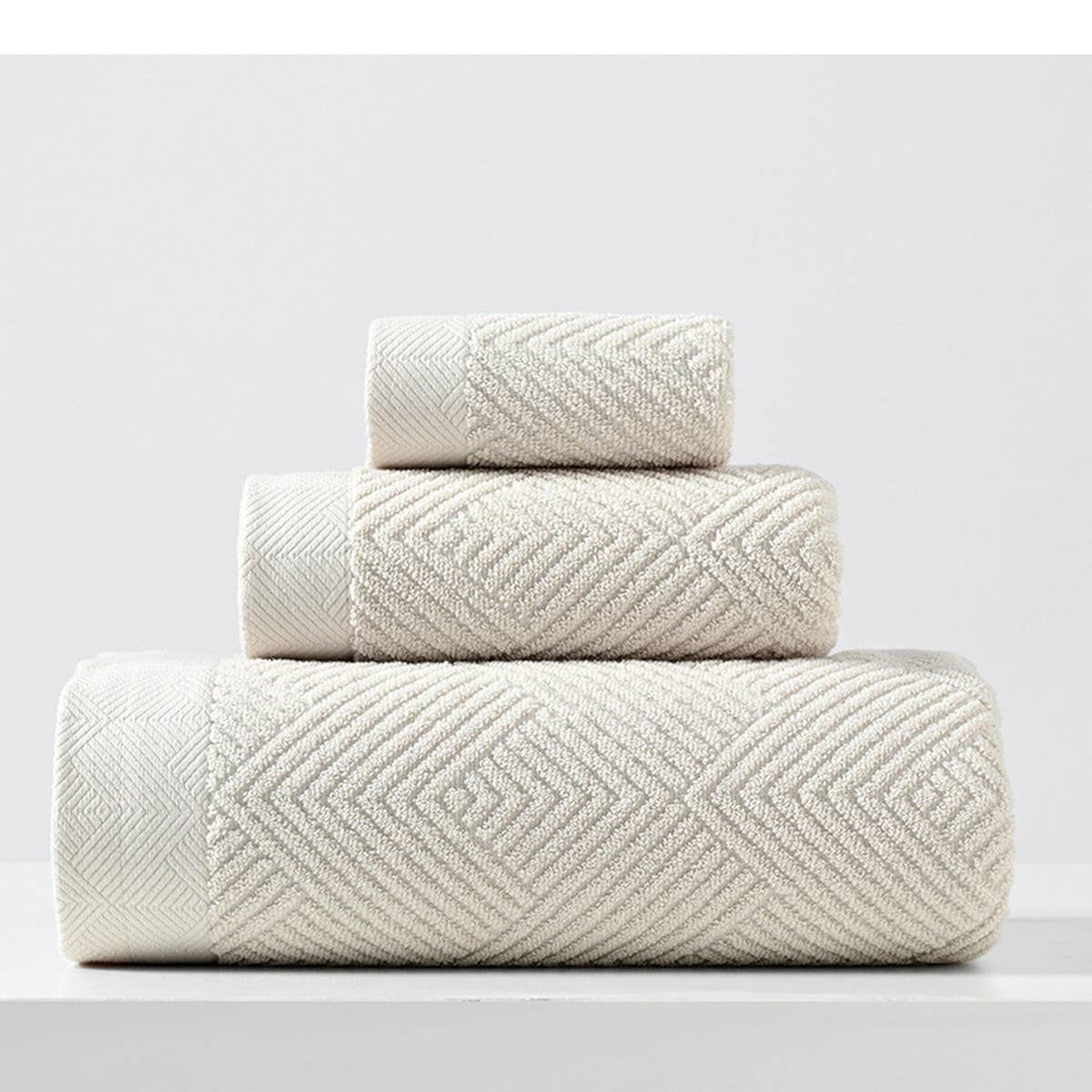 HOUSEHOLD THICK BATH TOWEL THREE PIECE SET
