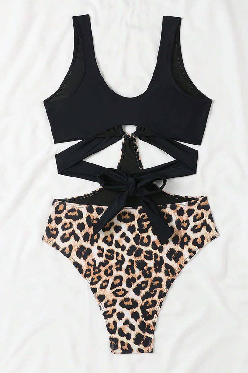 CWMW0829_ONE-PIECE LEOPARD PRINT SEXY HIGH-END SWIMSUIT