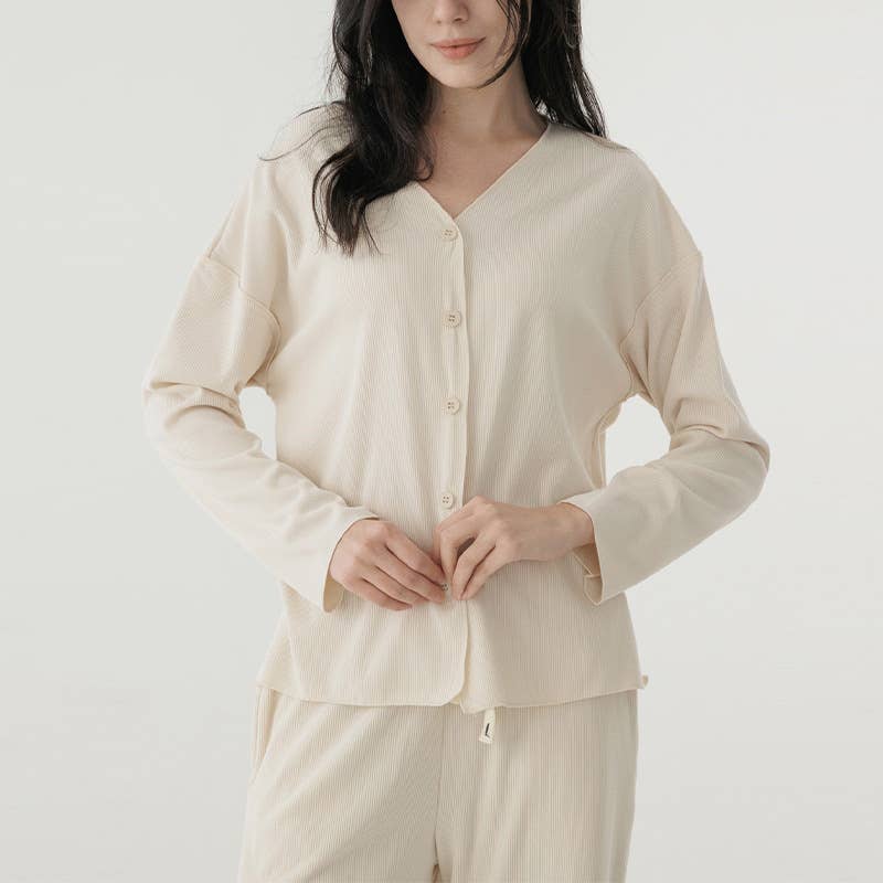 Single-breasted top wide-leg pants pajama set