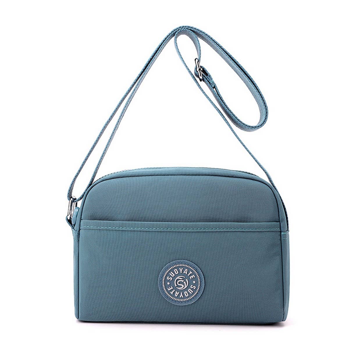 LIGHTWEIGHT SOLID NYLON CROSSBODY SHOULDER BAG