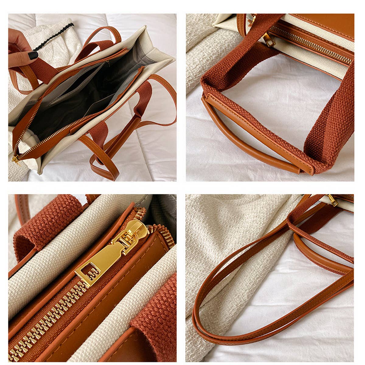 WOMEN FASHION SIMPLE CANVAS TOTE BAG_CWAB1595