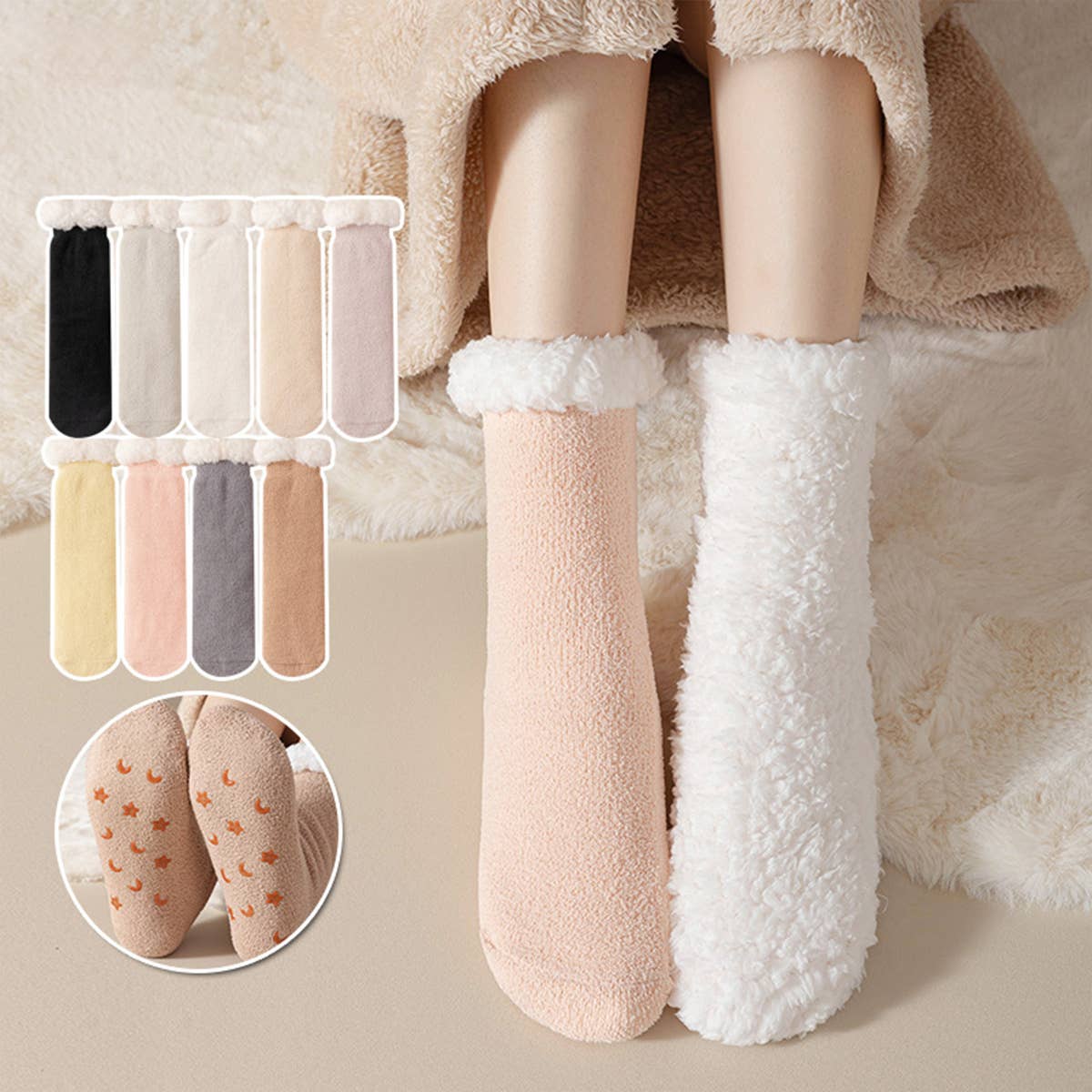 THICKENED FLEECE LADIES MID-CALF SOCKS