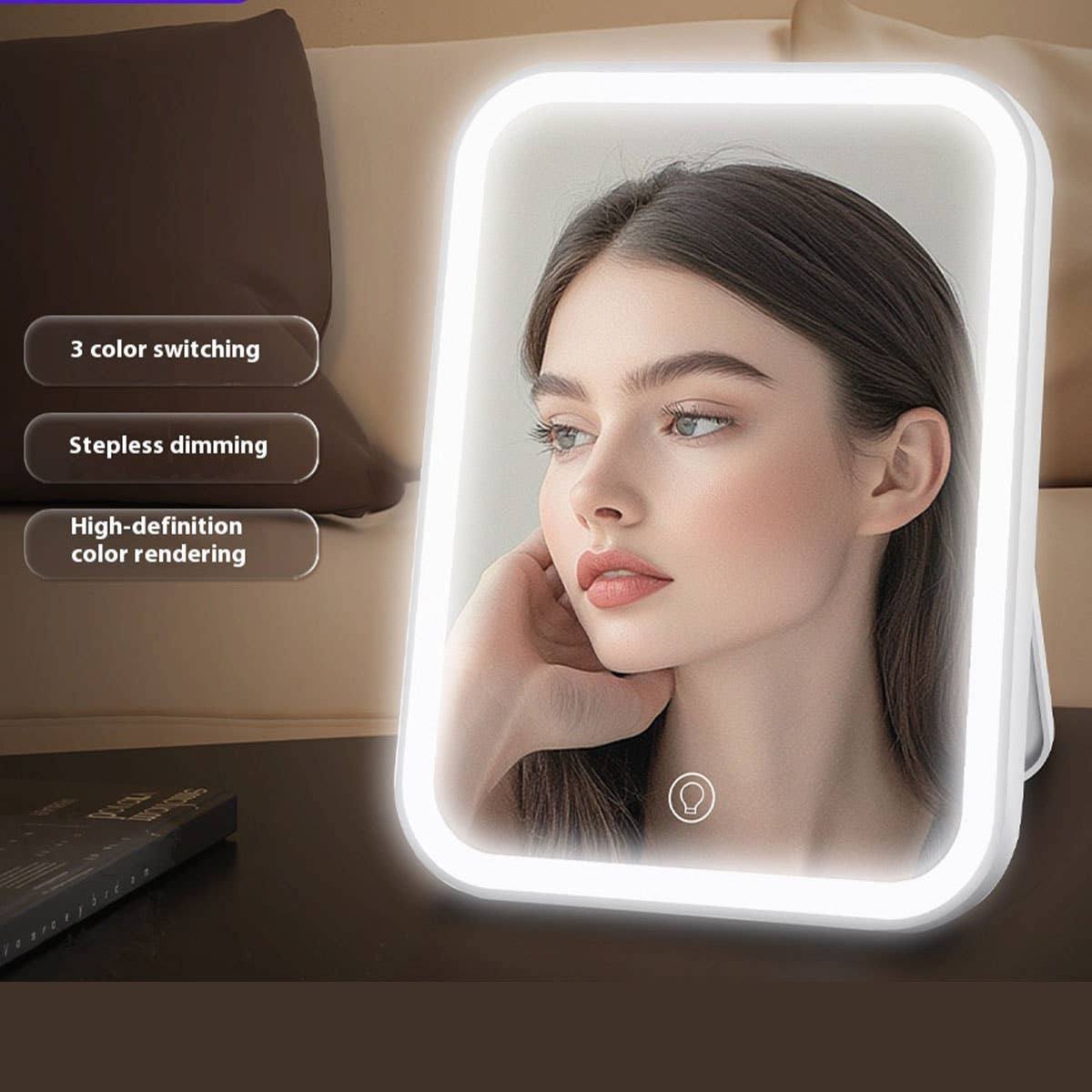 SMART TOUCH FOLDING LED MAKEUP MIRROR_CWMM5644