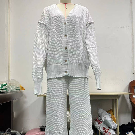 LOOSE CASUAL WIDE LEG SWEATSHIRT FASHION SUIT