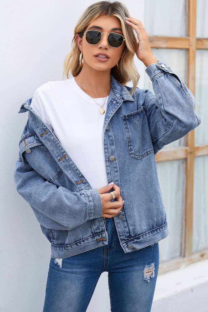 WOMEN WASH DENIM JACKET_CWJJ0083