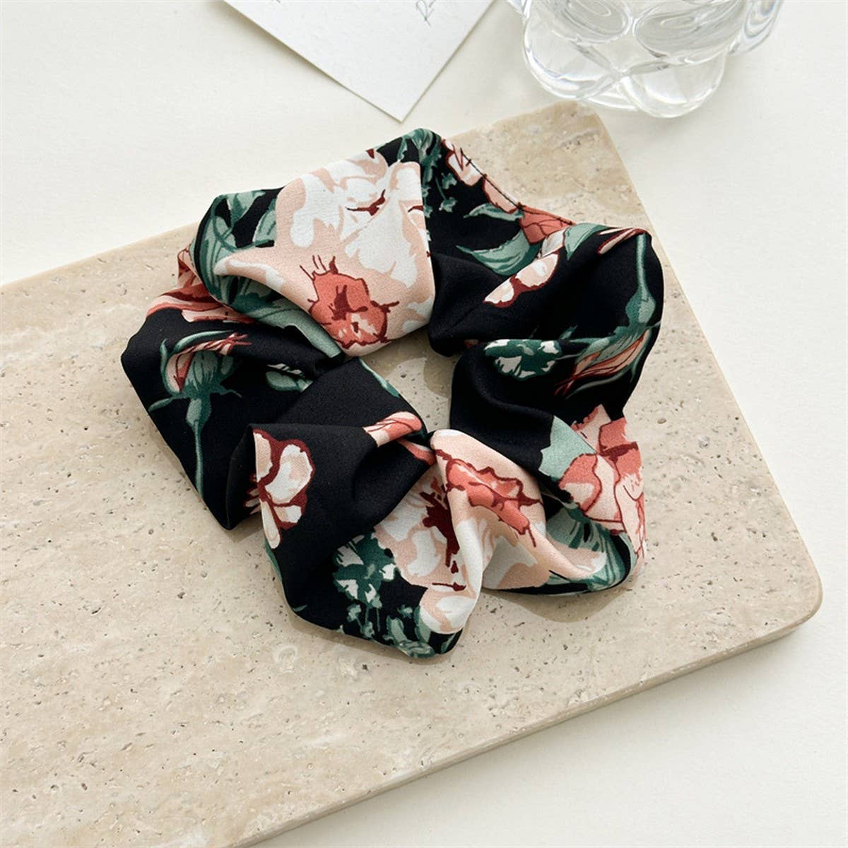 SWEET LARGE FLORAL HIGH ELASTIC HAIR TIE
