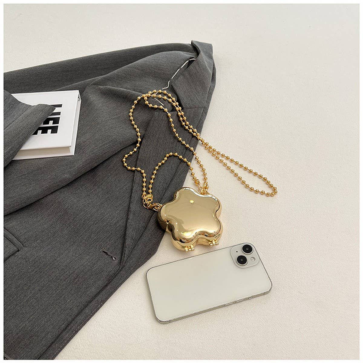 STAR SHAPE EVENING CLUTCH  BAG SHOULDER BAG_CWAB3262