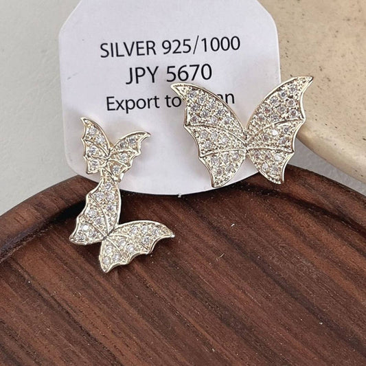 FOREST ASYMMETRIC BUTTERFLY EARRINGS