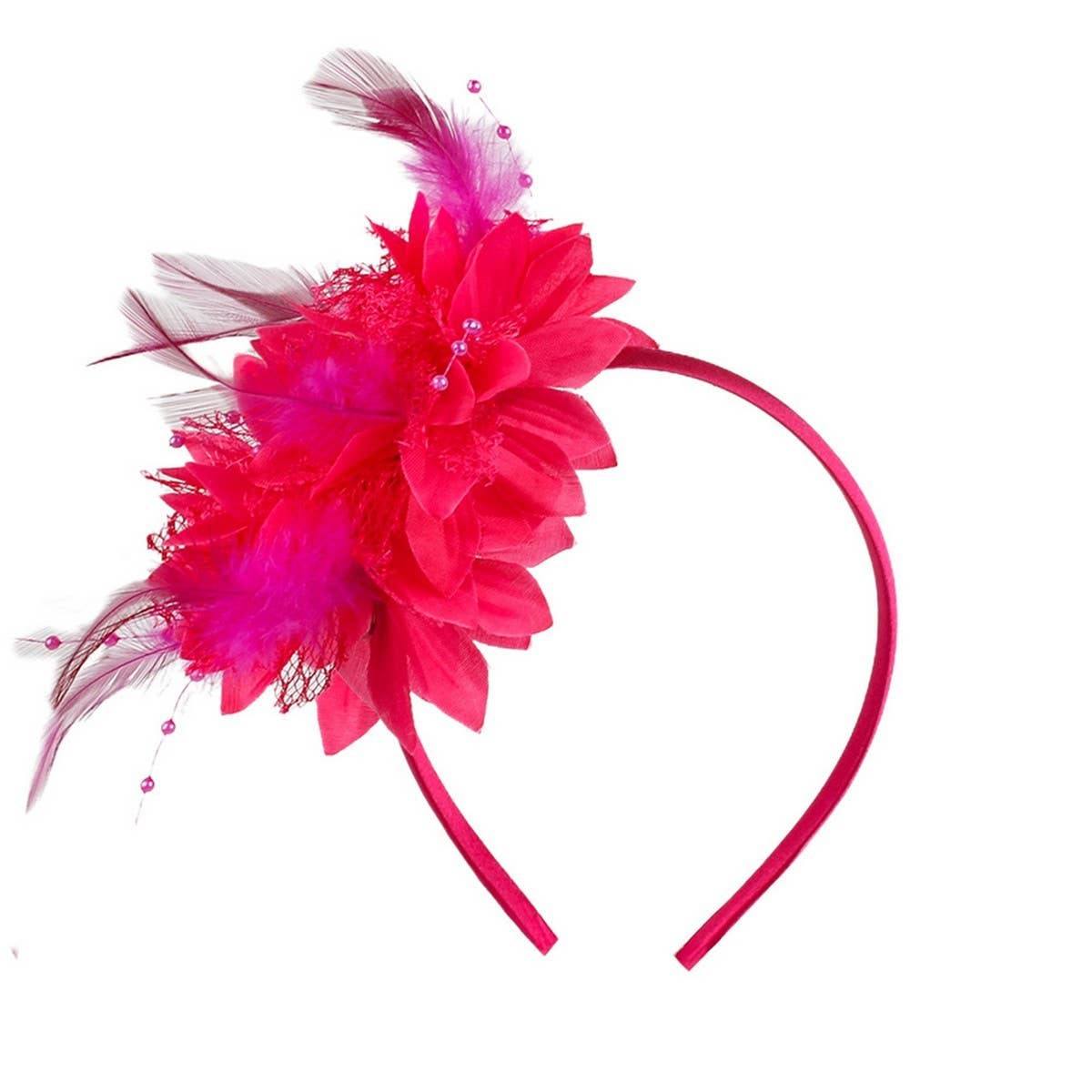 CWAHA07153_FEATHER FLOWER HEADBAND FOR  PERFORMANCE