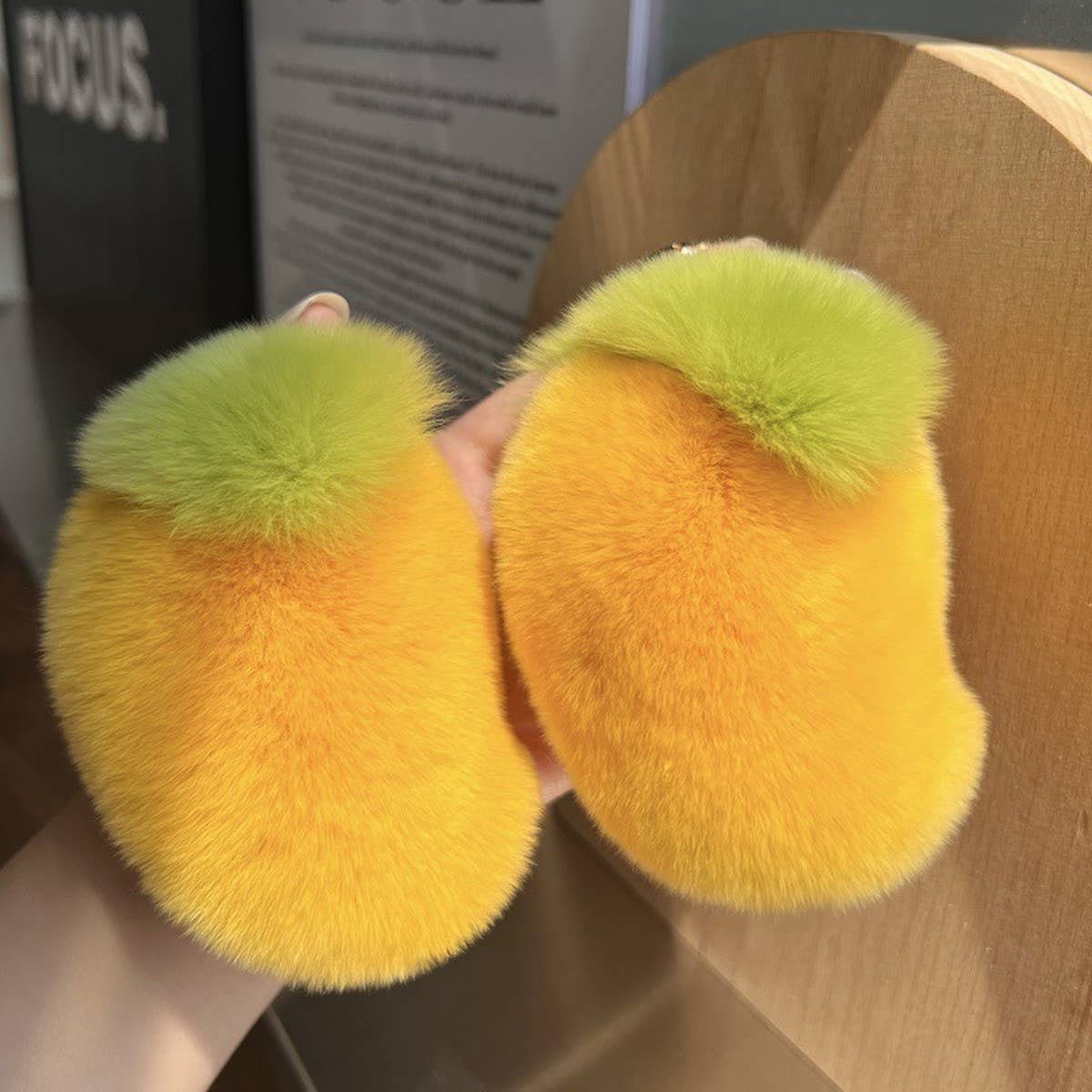 CUTE PLUSH DOLL SMALL MANGO CAR KEYCHAIN PENDANT