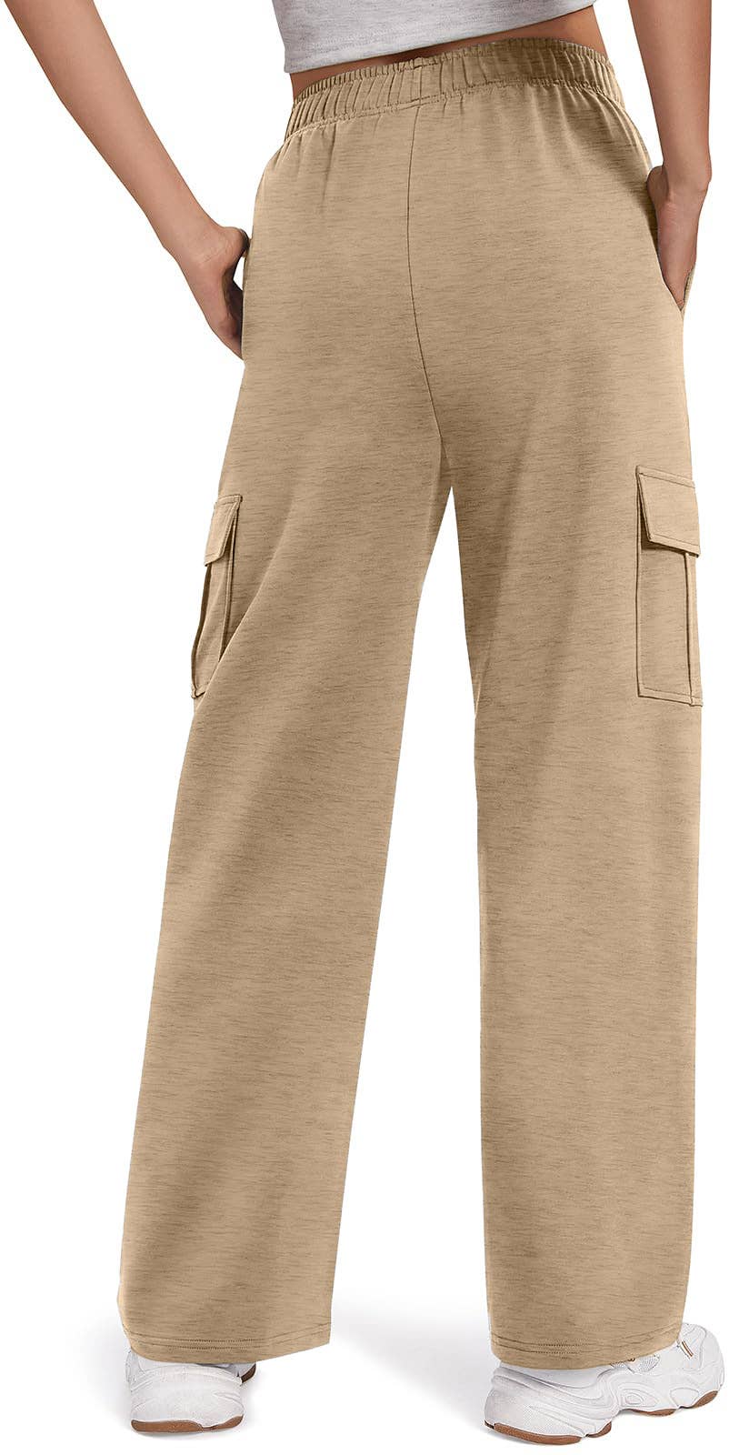 CASUAL JOGGING ELASTICATED WAIST WIDE LEG PANTS