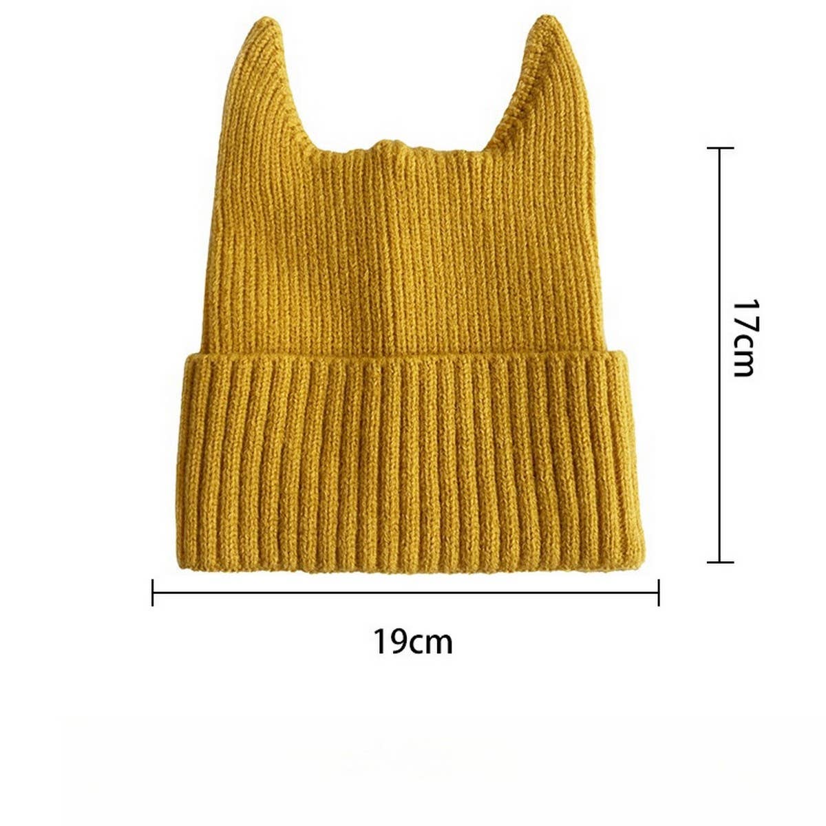 2-6 YEARS OLD SOLID COLOR CUTE HORN KNITTED HAT_CWAH2066
