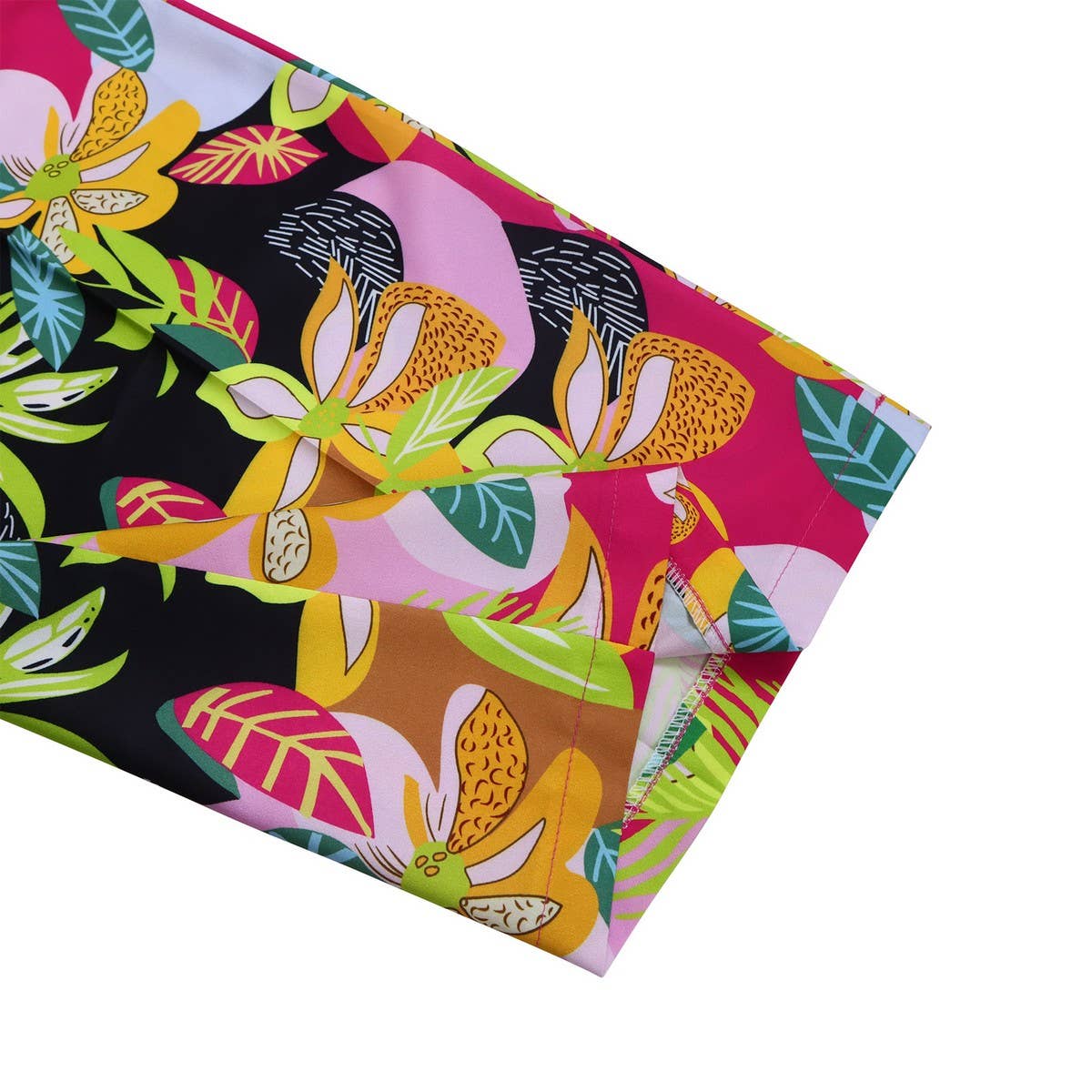 PRINTED TIE SHIRT WIDE-LEG PANTS TWO-PIECE SET_CWSTB1139