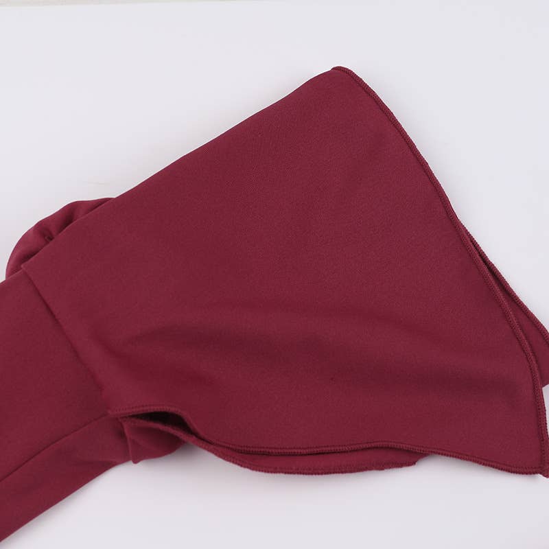 ELEGANT CREW-NECK ROSE LONG-SLEEVED DRESS