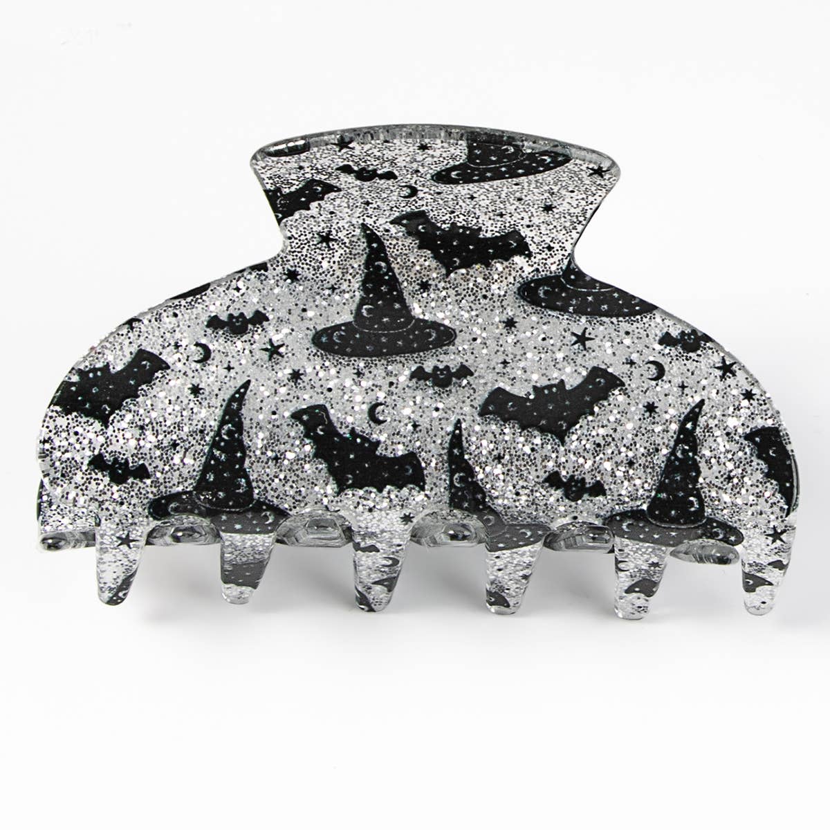 PUMPKIN GHOST ACRYLIC PRINTED HALLOWEEN CLIP