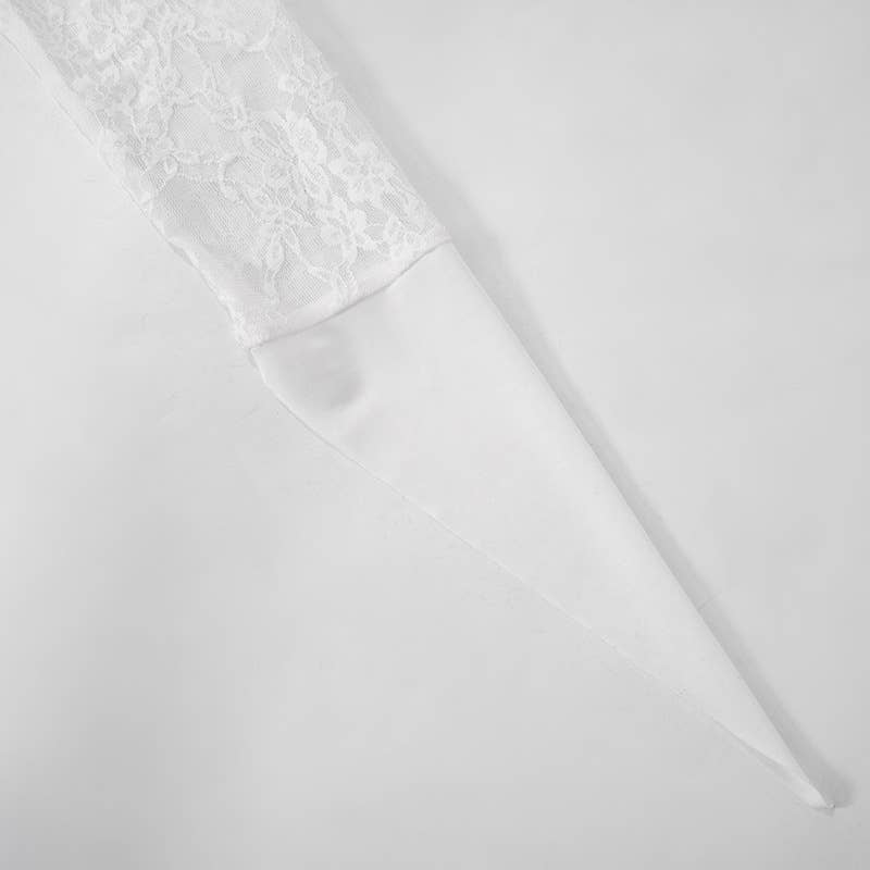 Glamorous Slim Lace Streamer Dress With Hip Wrap