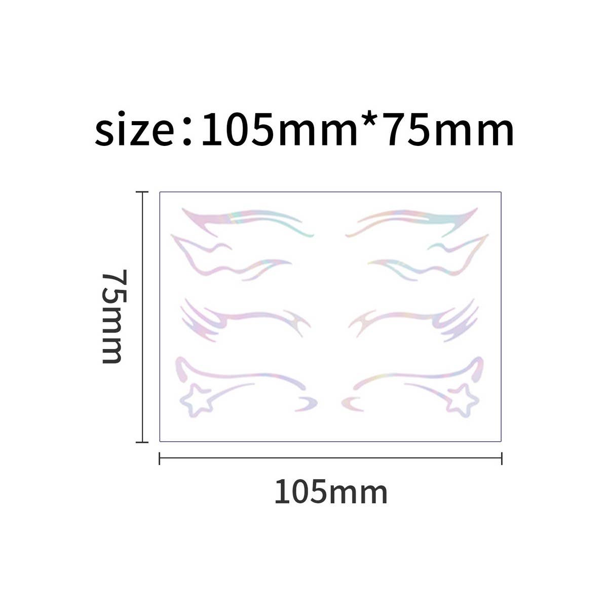 3D Laser Eye Makeup Tattoo Stickers Waterproof_CWMM8358