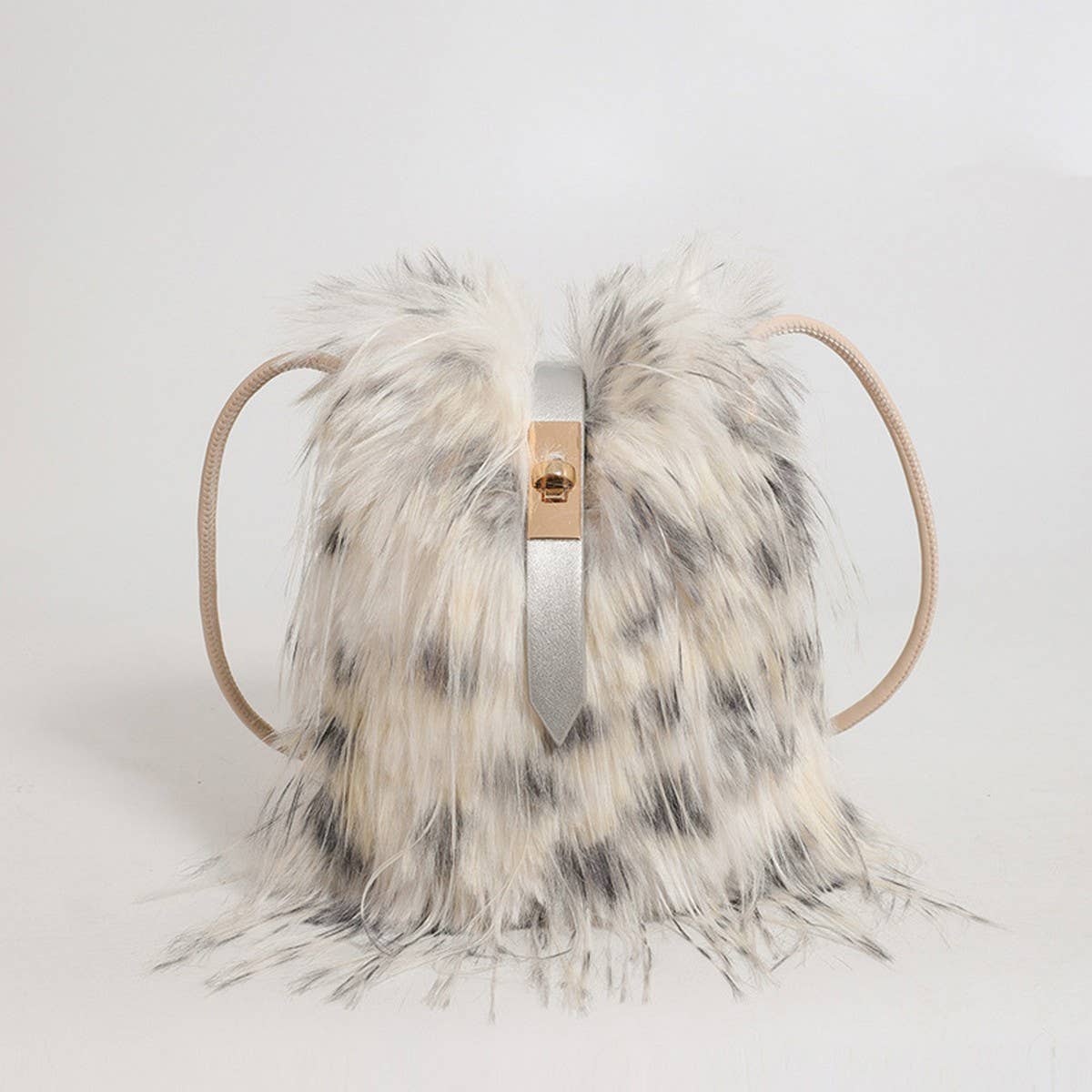 Faux Fur Plush Phone Bag Women Shoulder Crossbody_CUAB00549